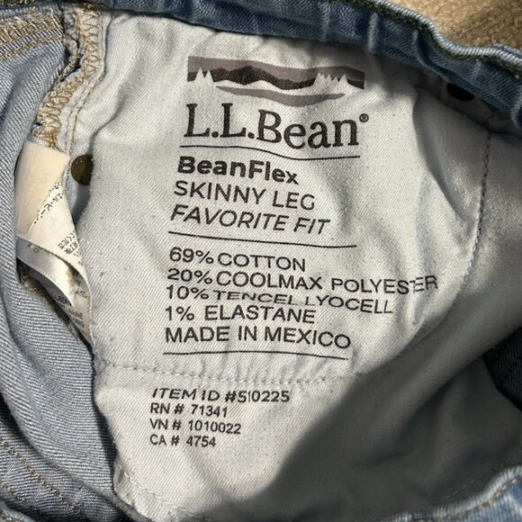 L.L. Bean Pull-on Bean Flex Skinny Leg Favorite Fit Jeans Women's Size 10 - Picture 8 of 8